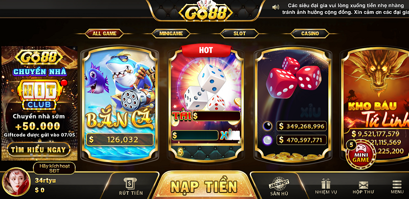 Go88- Game Đổi Thưởng Đáng Tin Cậy Nhất Hiện Nay 7 Giao diện đẹp mắt là điểm cộng lớn của nhà cái Go88
